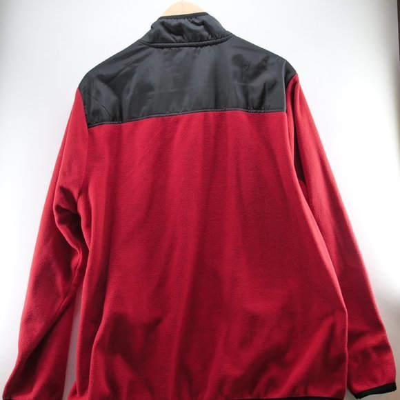 Disney Mickey‎ Mouse Pieced Fleece Jacket Size Large Red Black - Picture 7 of 7
